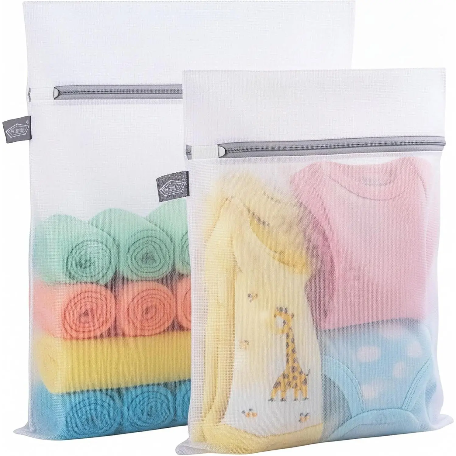 Laundry Bags Mesh Wash Bag, Mesh Bag for Laundry, 1L+1M | shoe washing bag for socks, activewear,  clothes and small garments to  tangling