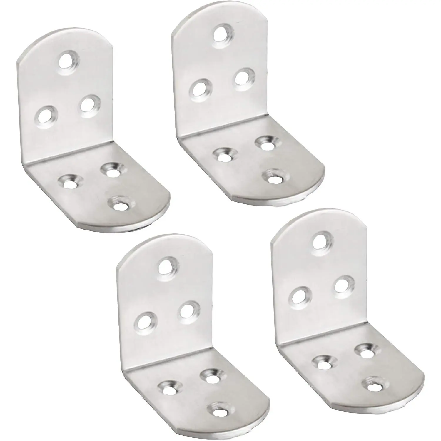 Stainless Steel Corner Bracket,  90  Right Angle Corner Brace Plate,  x  x 38 mm L Shaped Furniture Fastener Joint Corner Connector for  Shelf Cabinet Table Chair (Pack of 4)