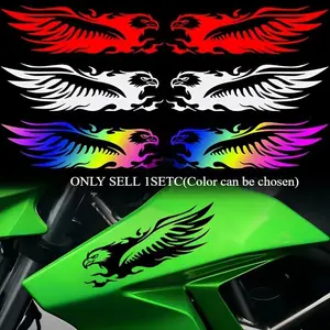 2PCS/SET For Motorcycle Accessories, Trendy Backpacks, Eagle Wing Shape + Multi-Color Creative Design, Nail Dominant Style Easily, Eye-Catching & Show Bold Attitude of Loving Eagle Wing Dominant Elements, Motorcycle Stickers, Sticker Decal, Graphic Decal