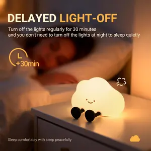 Creative Cloud-Shaped Night Light, Smart Timer Light, Rechargeable Bedside Lamp with Touch-Control Dimmed Lighting, Perfect for Home Decor, And an Ideal Gift for Holidays, Birthdays, Or Showers