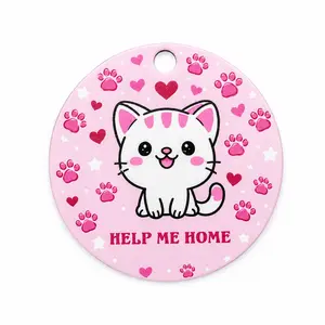 Custom Qr Code Pet ID Tag, Scan to View Pet Profile and Owner Contact Info, Secure and Convenient Pet Identification Solution