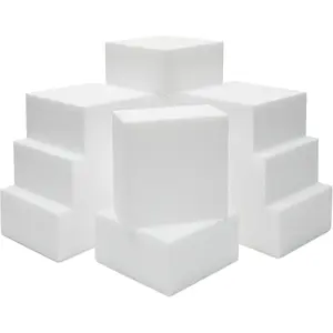Foam Blocks 12-Pack, 4 x 4 x 2 White Floral Foam for Flower Arrangements, Crafts & Floral Arrangement Supplies