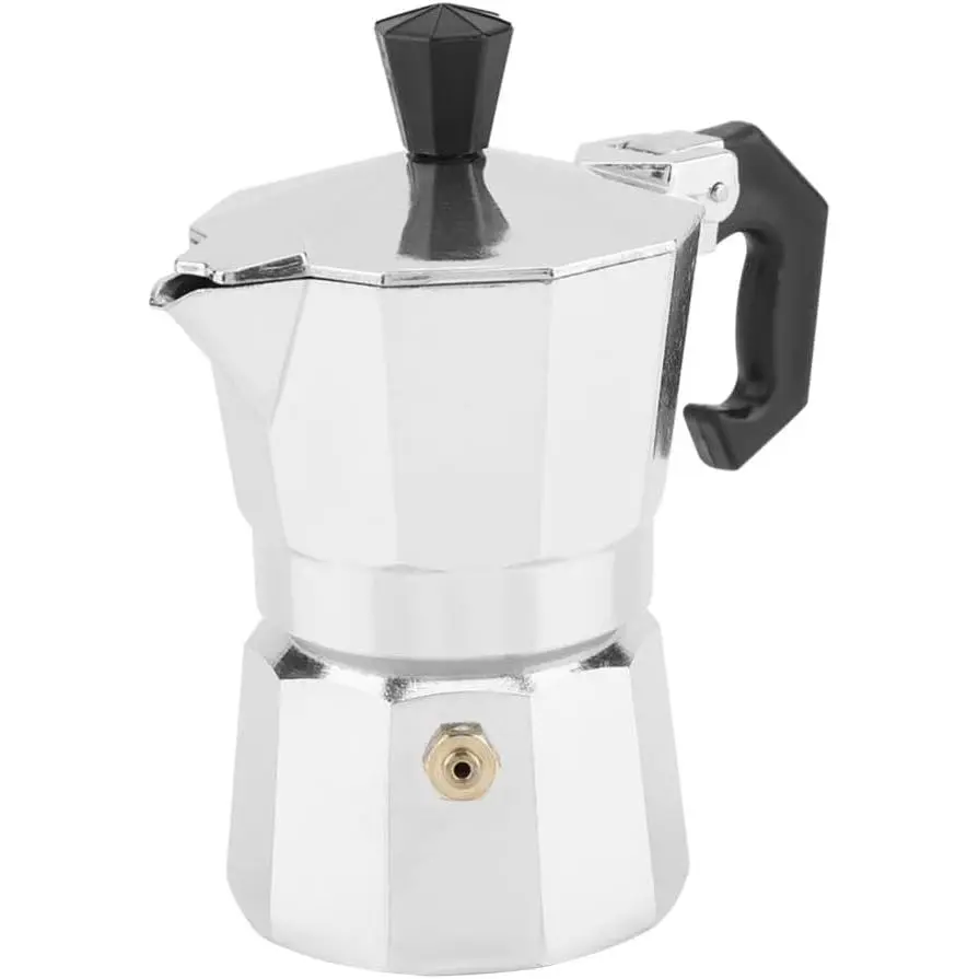 50ml/1 Cup  Moka Pot Espresso Maker Leak-Proof Design with  Handle Stovetop Coffee Maker for Electric Ceramic Cooktops and Gas Stovetops