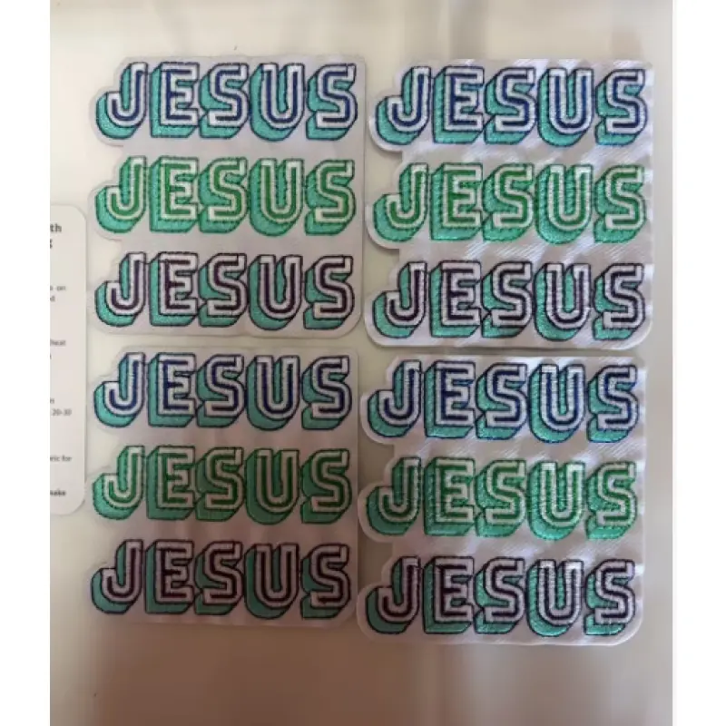 4PCS Jesus Embroidered Iron-On Patches, Christian Faith Letter Applique Badges for Jackets, Hats, Bags, Jeans and DIY Clothing