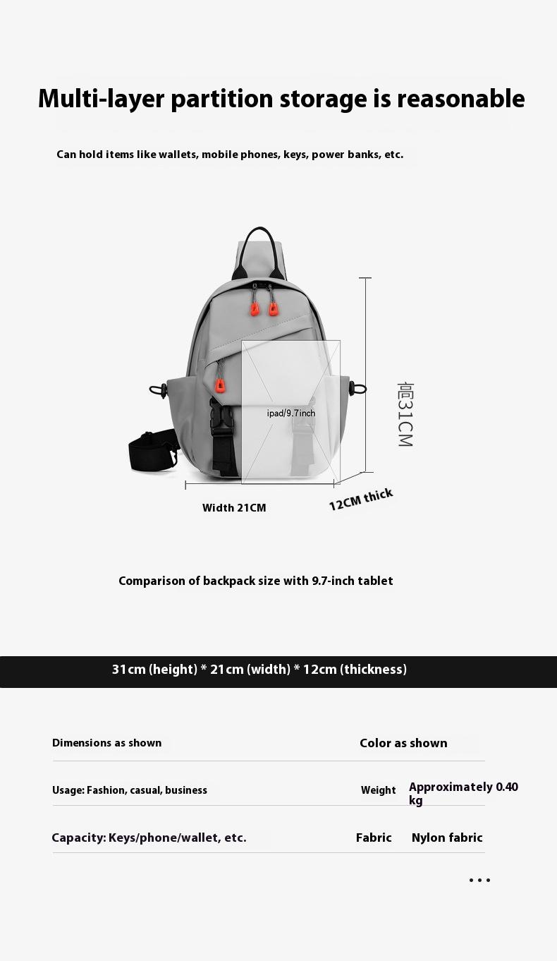 BIGWIG Durable Men's Chest Bag, Trendy Crossbody Sling Pack for Travel and Hiking, Small Multi-Functional Shoulder Backpack for Boys, Casual Fashion Daypack for Daily Use SpringStatements