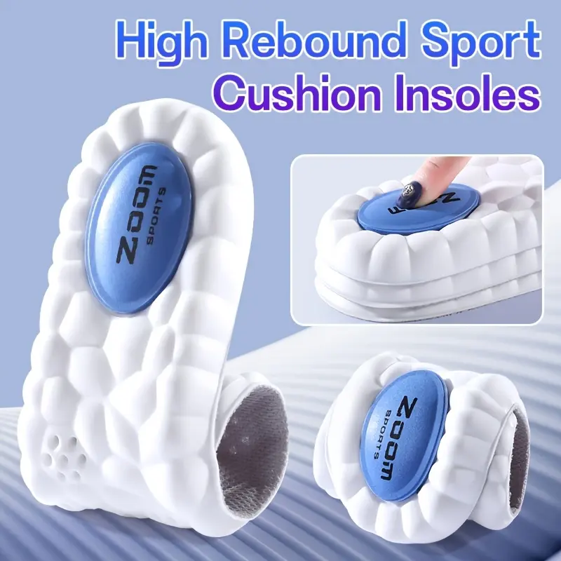 Air-Cushion Shock-Absorbing Shoe Inserts, Ultra-Soft Cloud-Like Cushion Insoles, Unisex Comfort Foot Liners, Built for Extended Standing Use, Compatible with Sneakers, Cushioned Insoles, Daily Commute, Outdoor Activities and Daily Footwear