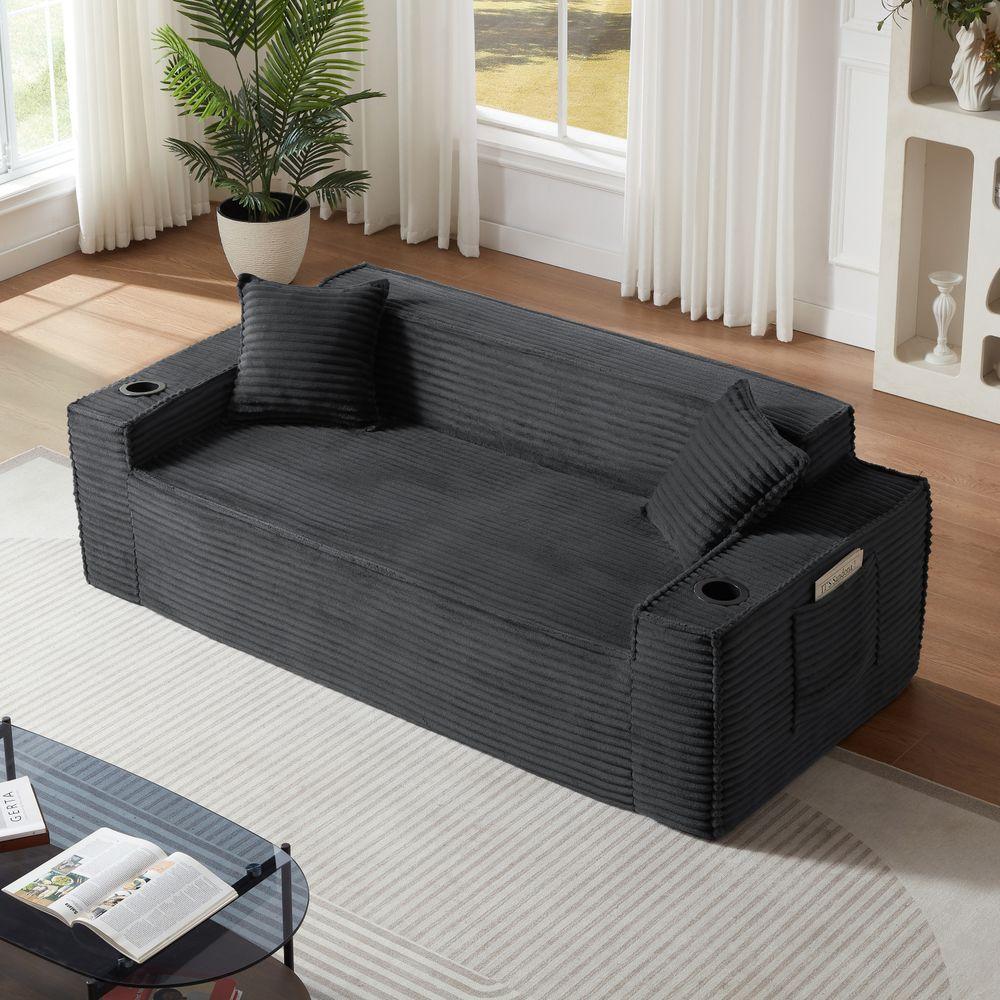 3Seater  Boneless Couches,No Assembly Needed, Modern  for Compact Living Rooms, Apartments, and Offices sectional compression sofa outdoor beige comfortable gray game soft affordable functionals of memory foam pet friendly comfy