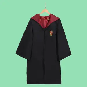 Harry Potter Wizard Robe Gryffindor School Uniform Performance Costume Halloween Christmas Cosplay With House Scarf Tie And Wand