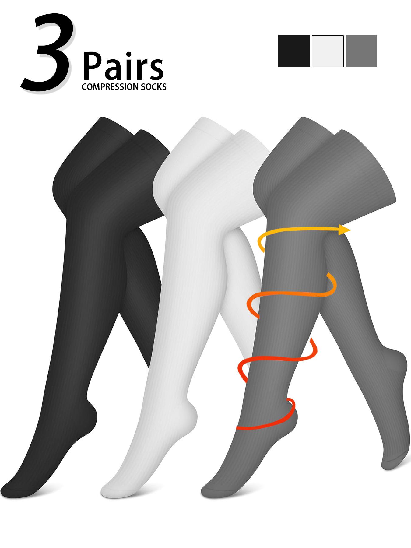 Women's Knee High Compression Stockings, Sports Socks for Running Pregnancy, Long Socks for Women & Men, Compression Athletic Socks