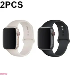 2Pack 2026's Hottest Trend: Sport Silicone Bands — Soft, Durable Bands for Apple Watch, Compatible with All 38–49mm Models (Bands Only)