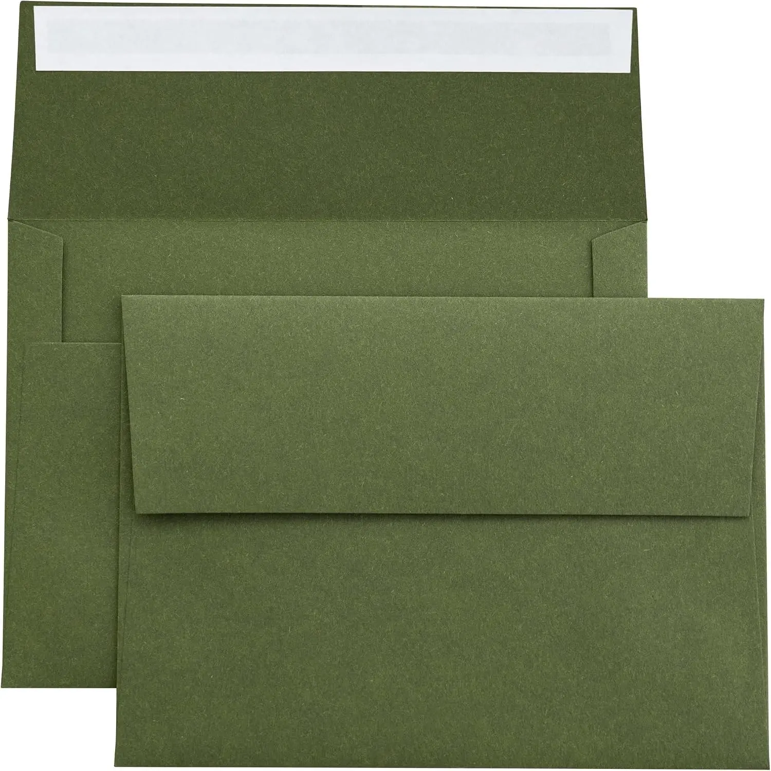 50 PCS 5x7 Envelopes, Olive Green Self- Adhesive A7 Envelopes for Weddings, Invitation Cards, Photos, Postcards, Greeting Cards Mailing, Baby Shower, Graduation, Christmas Gift Cards
