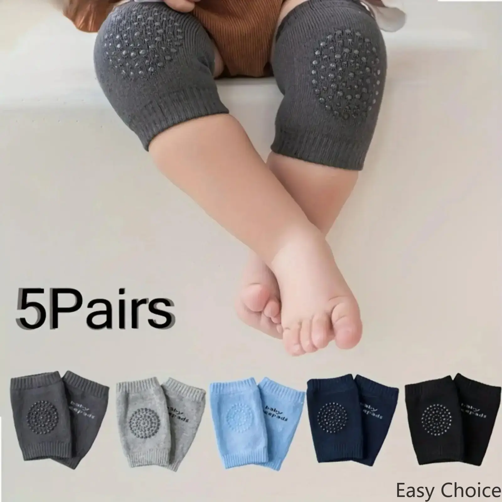 5-Pack Soft Cushioned Non-Slip Knee Protective Pads, Shock Absorbing Breathable Flexible Floor Knee Guards, Comfortable Stretch Wearable Knee Gear, Reliable Protective Accessories for All Indoor Home Floor Activities