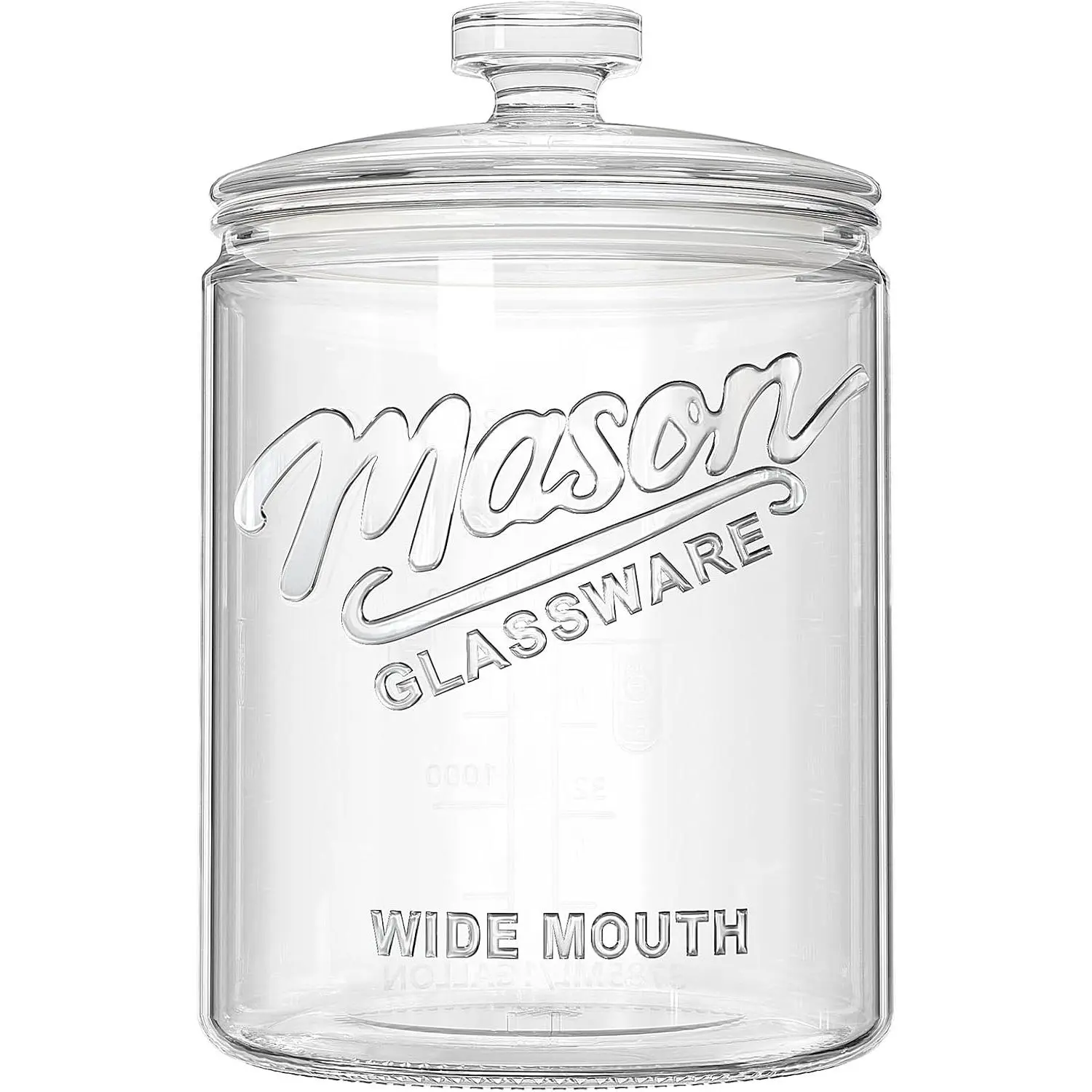 1 Gallon Glass Cookie Jar with Airtight Lid for Sourdough Starter