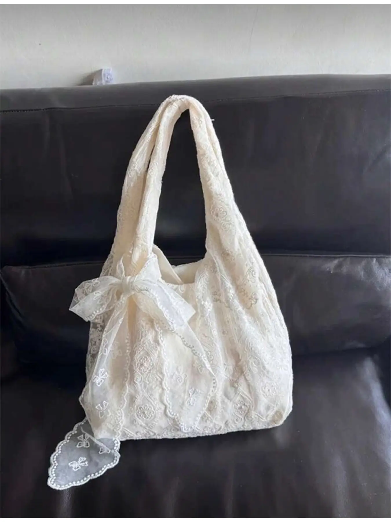 2026 New Ethnic Style Embroidery Elegant Casual Women's PU Tote Bag Large Capacity Shoulder Bag