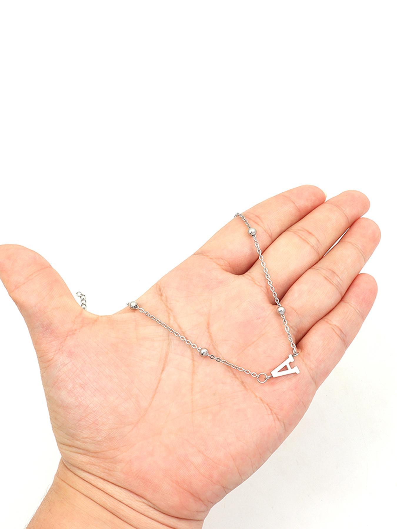 Fashion Letter Detail Charms Necklace, Minimalist Chain Necklace, Daily Wear Necklace, Personalized Initial Necklace for Women, Gifts for Her, Stainless Steel Initial Jewellery for Women, Jewelry Gifts, Fashionable Jewelry Accessories