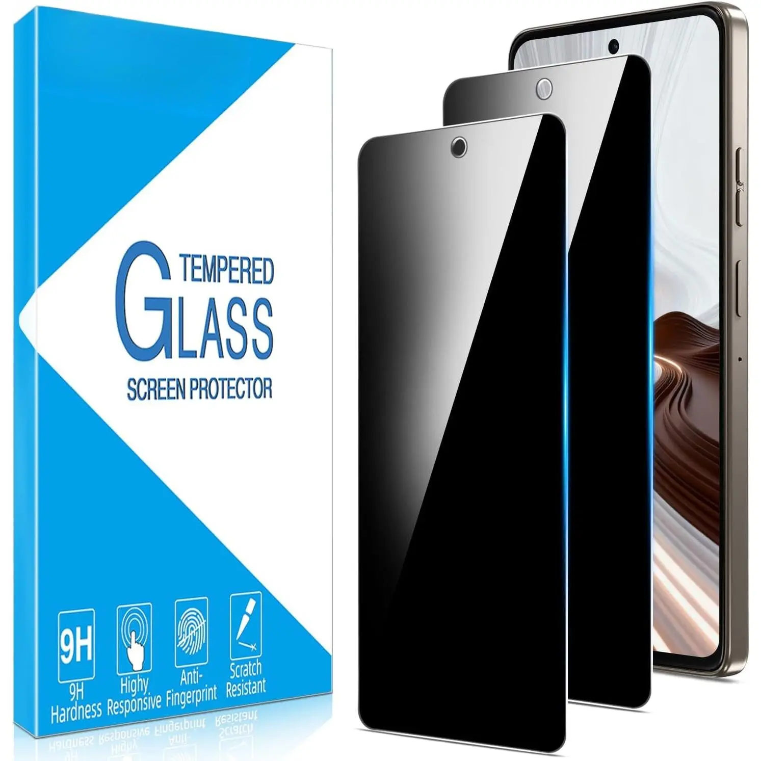 [2-Pack  Screen Protector Designed for   G Power 2026 Tempered Glass, Anti Spy, No Bubbles, Anti Scratch, Easy to Install
