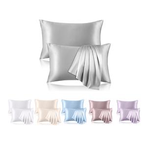 2 Pack Silk Pillowcases - 100% Mulberry Silk for Hair and Skin Protection, Double-Sided Use, Hypoallergenic & Ultra-Soft