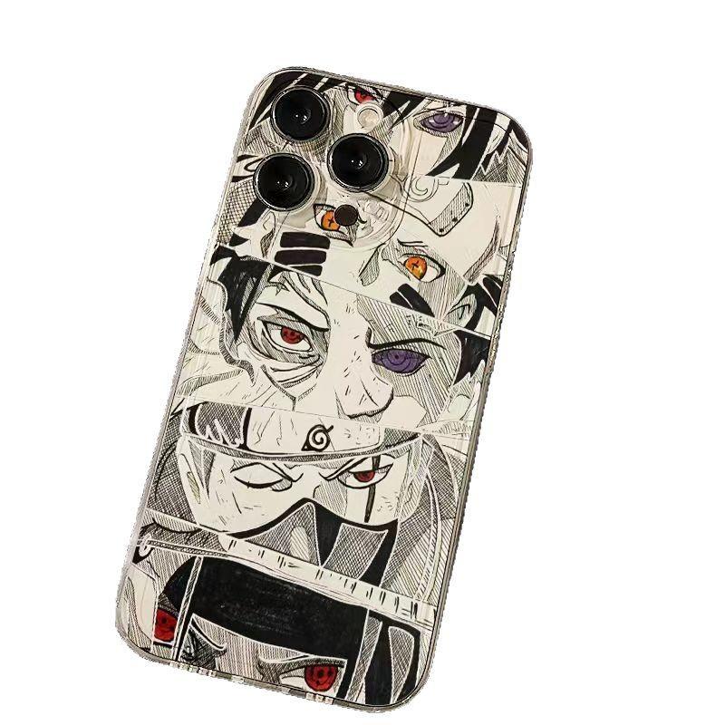 Kakashi Sasuke Phone Case for iPhone 16 15 14 13 12 11 17 Pro Max Plus mini Air Anime Itachi Naruto Obito Soft Cover