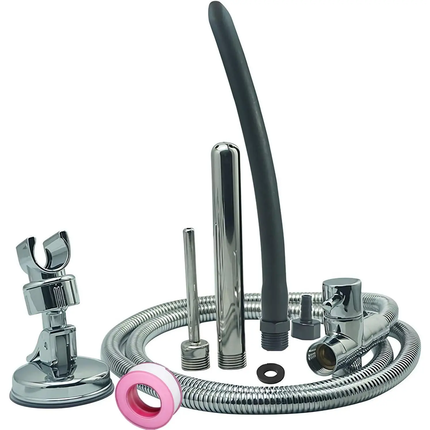 Shower Enema System with 79 Inch Hose, 3-Way Diverter |   Shower Douche for Men and Women Portable Cleaner, Enema Nozzle Kit Cleaner Attachment