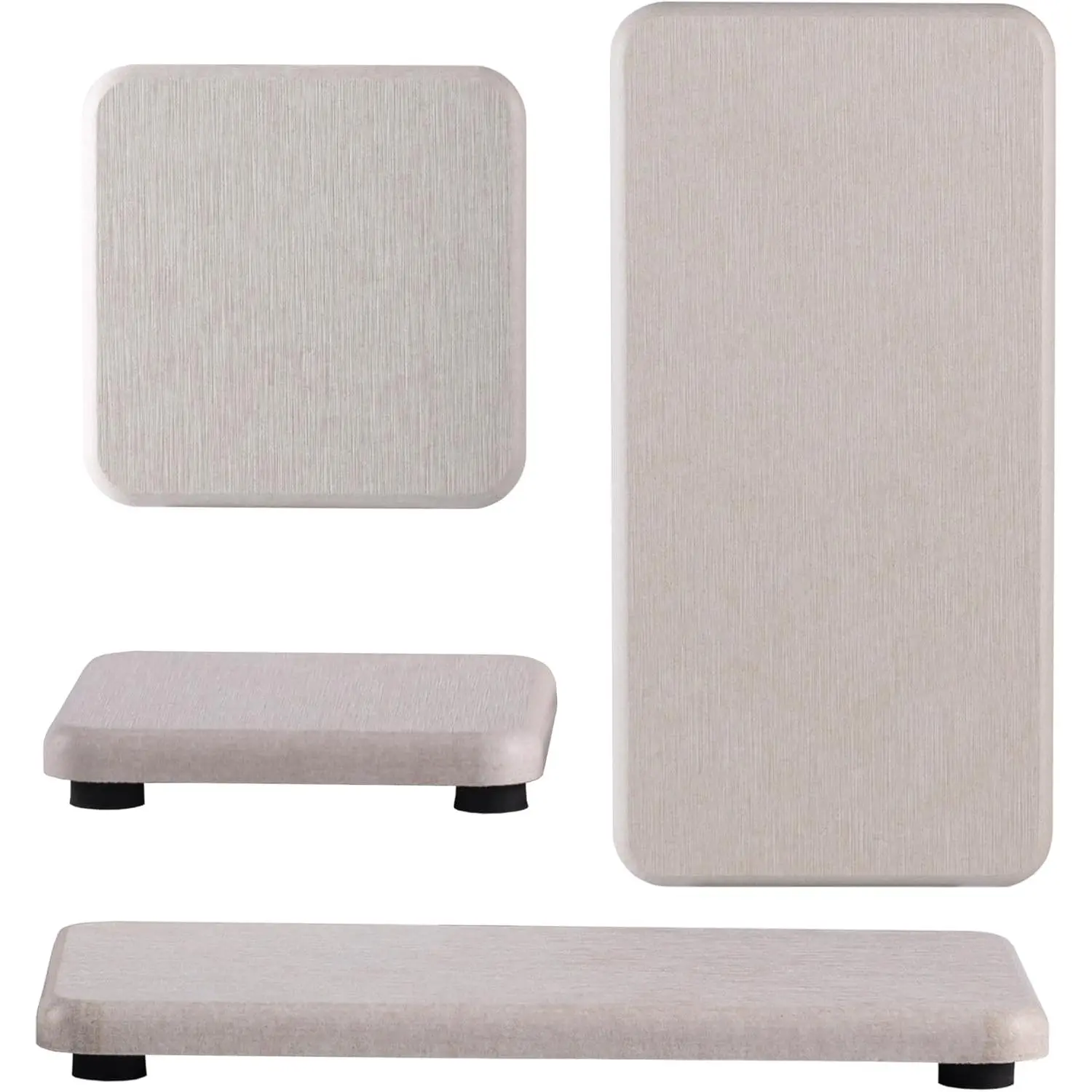 Set of 4 Water Absorbent Diatomite Coasters, Diatomaceous Earth Kitchen Soap Dish, Bathroom Trays, Water Absorbing Stone Used for Hand Soaps & Plants & Toiletries in The Modern Home