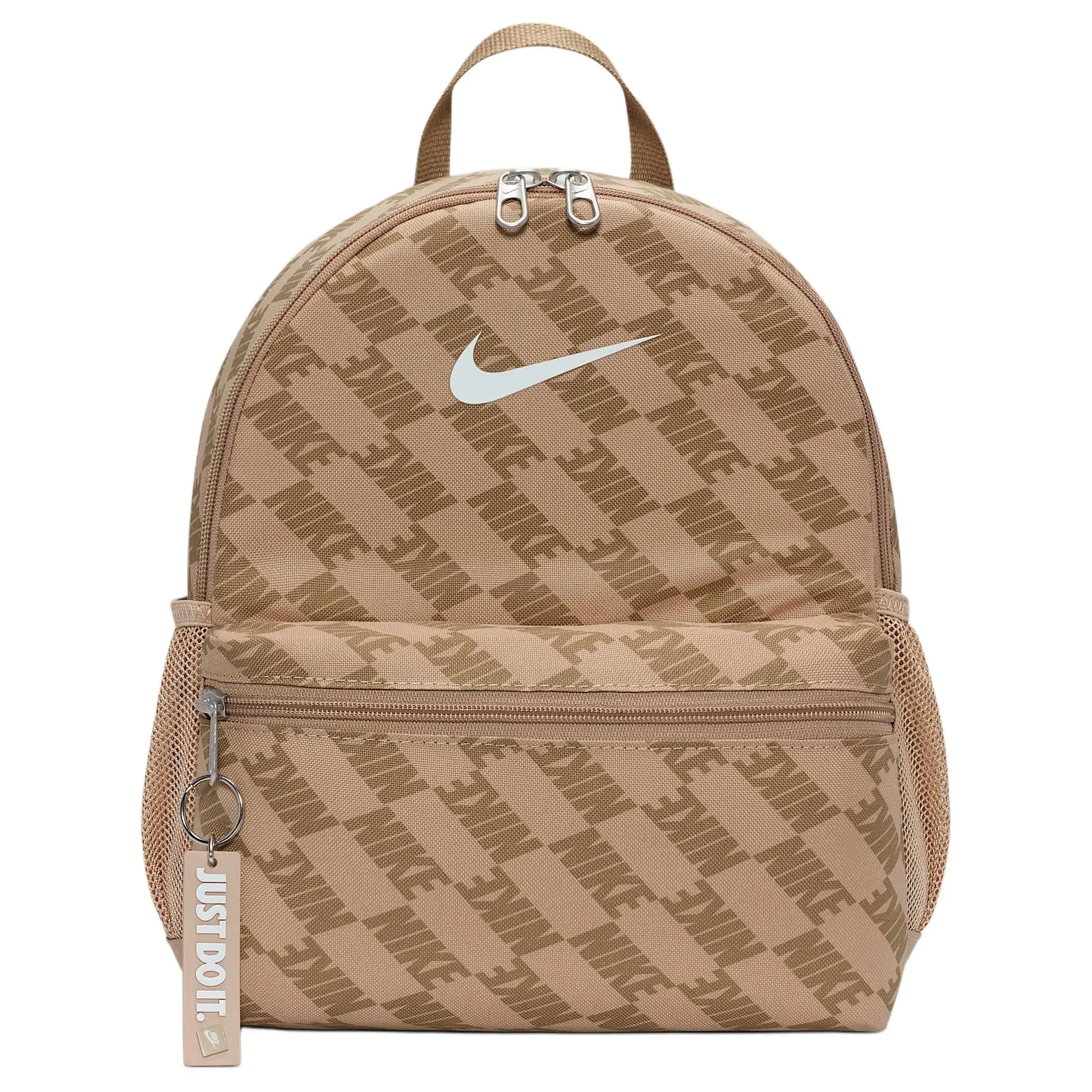 Nike Brasilia 11L Polyester Backpack for Women, Mini Style with Brand Logo, Beech Tree Color