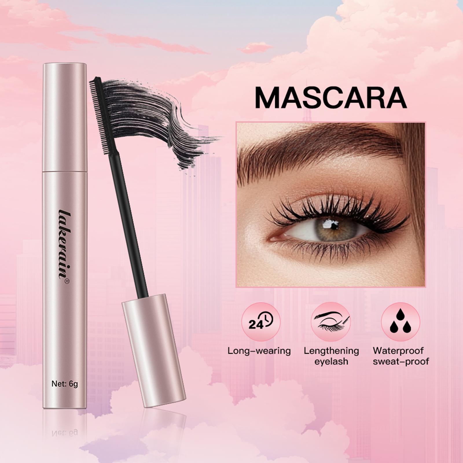 Long Lasting Eyelash Extensions Voluminous Lengthening Mascara, 2 Counts Waterproof Mascara, Professional Eye Enhancement Makeup Products for Women