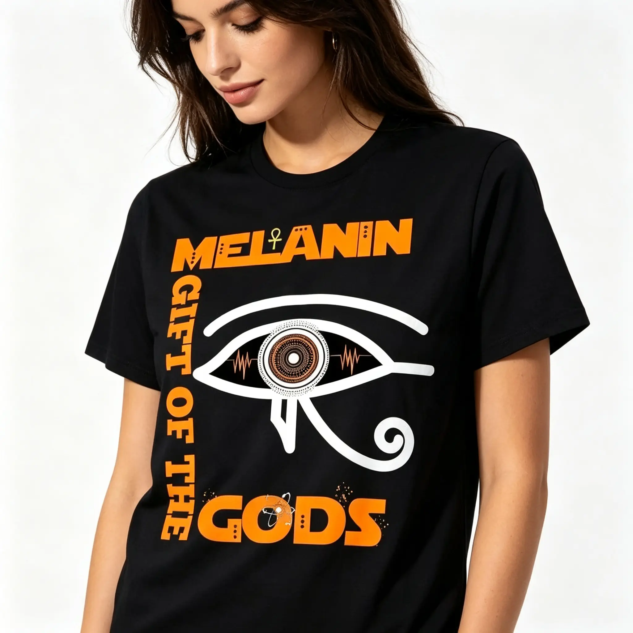Women's Egyptian Symbolist Graphic Short-Sleeve Tee, Smooth Basic Essential Comfortable Unisex All-Season Breathable Top