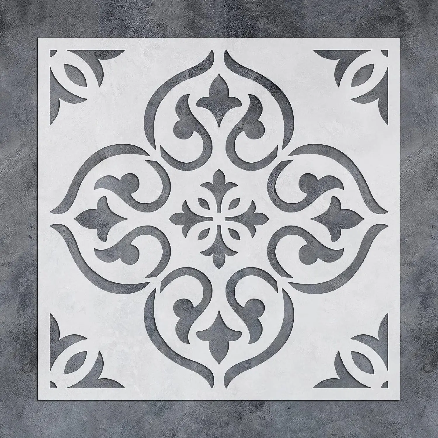 Reusable Tile Stencil 12x12Inch Large Floor Stencils for Painting Floors 12x12 Wall Stencils for Painting Concrete Stencil for Patio Paint Stencils for Walls