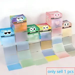 Macaron Color Pearl Sticky Notes, 105pcs Set, Clear Pull-Out Pad, Office Supplies & School Stationery, Self-Adhesive Stickers, Sticker Sheets