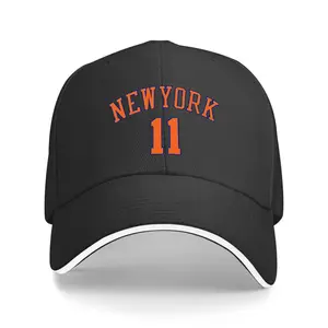 Big Apple New York#11 Varsity Letter Black White Trim Baseball Cap| NYC Basketball Fan Retro Dad Hat summerwins