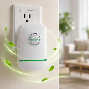 Electricity Saving Box, Compact Power Saver Energy Saving Device with LED Indicator, Plug and Play Design for Home Office Appliances,US Plug