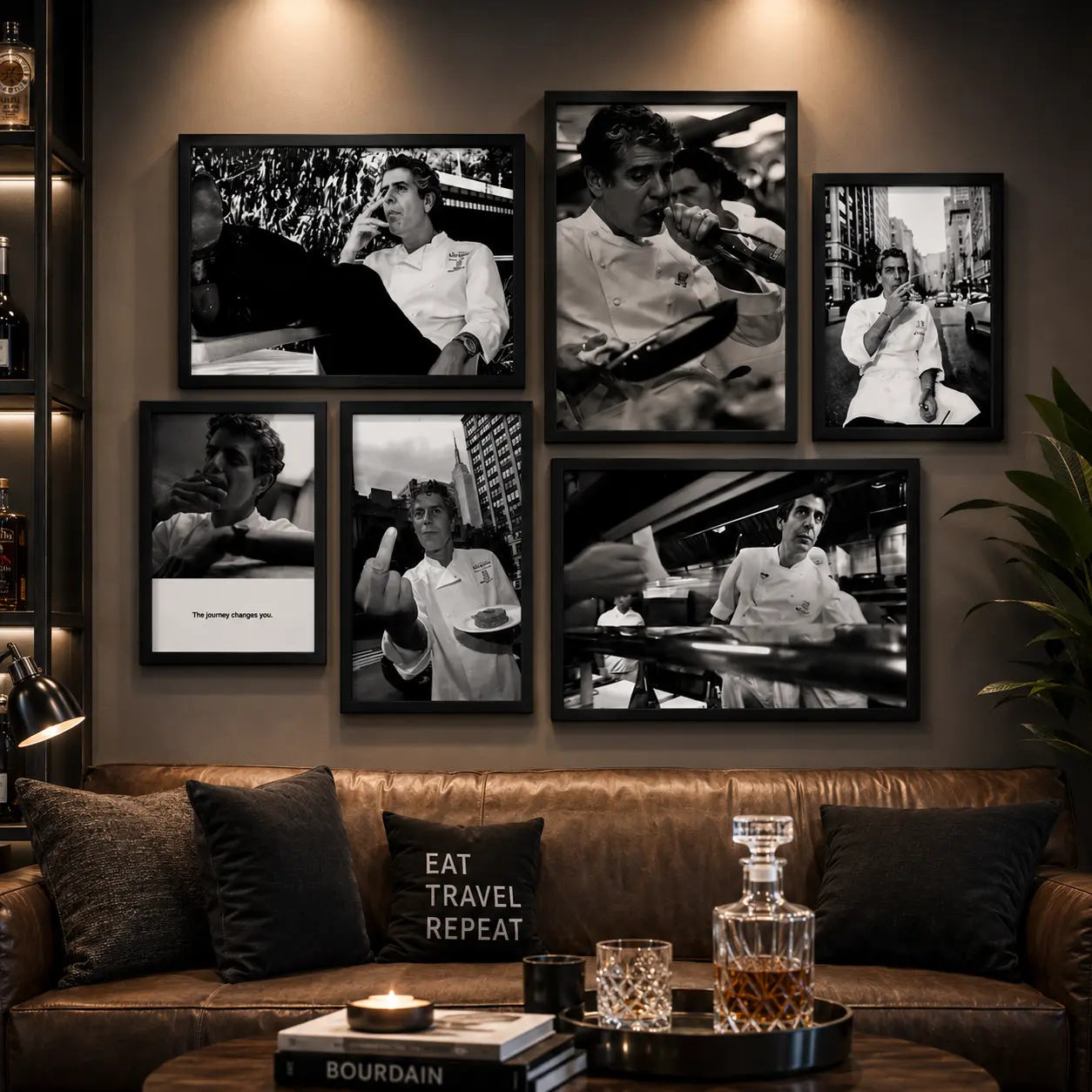 Black and White Chef Portrait Canvas Poster, Vintage Culinary Photography Wall Art Print, Modern Kitchen Dining Room Living Room Decor, Food Lover Boyfriend Gift Holiday Gift