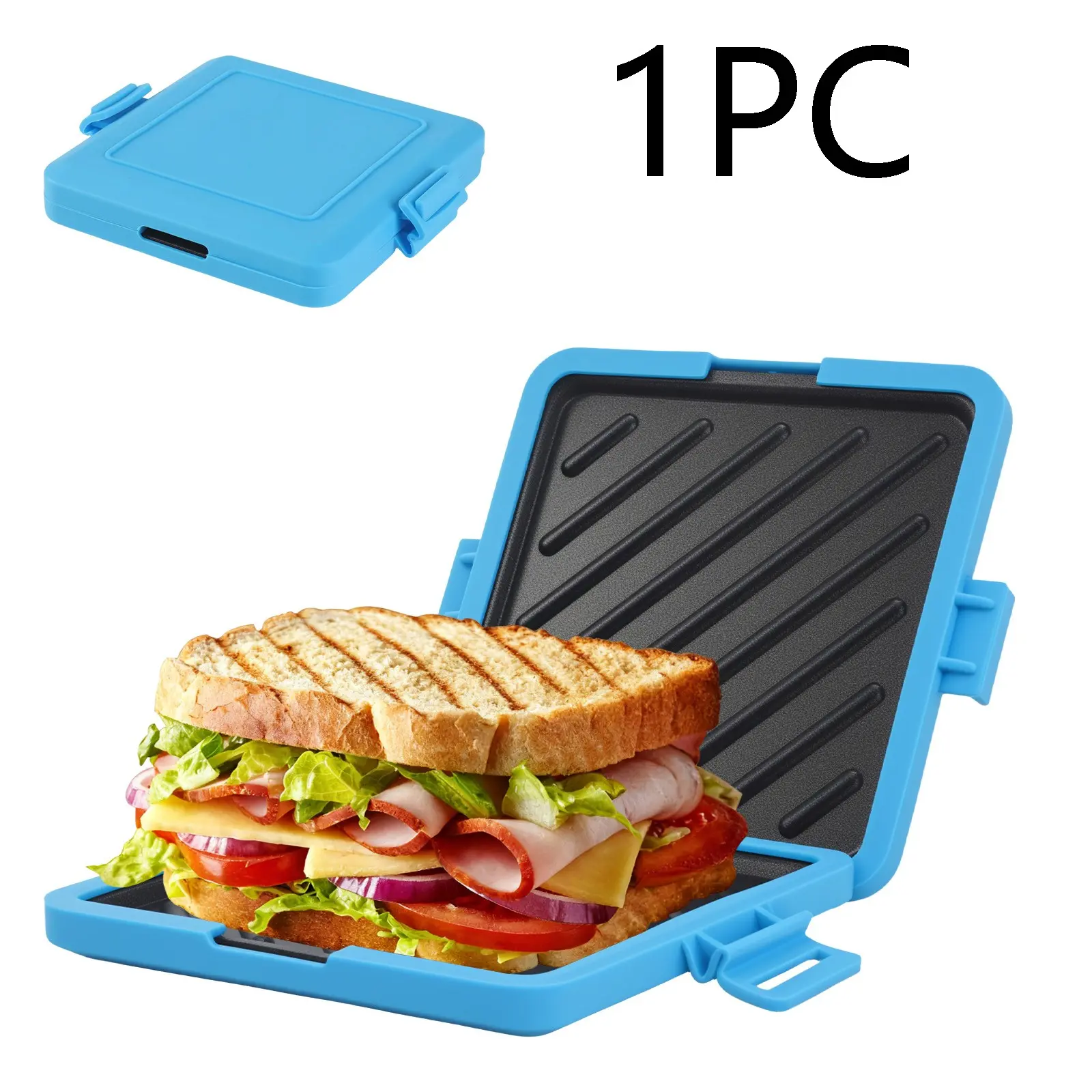 1PC Microwave Toastie Sandwich Maker, a must-have new product for the kitchen in 2026. Microwave power and bread humidity and thickness vary. Adjust the heating time and power of the microwave according to personal taste and different bread types