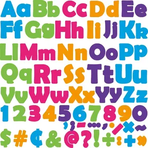 260 PCS Bulletin Board Letters  Classroom 4" Letters Combo Pack Set Colorful Rainbow Classroom Decorations Alphabet Numbers Symbols Letters  Bulletin Board Cutouts Card  Classroom Decor