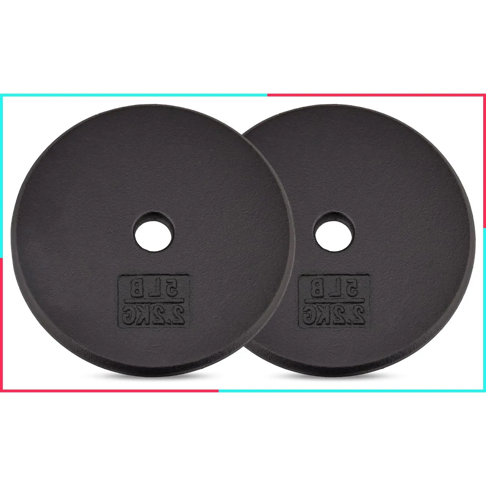 Standard Cast Iron Weight Plates, 1-Inch Barbell Weights, 5–50 LB Wide Range, Ideal for Strength Training & Workout Routine, Single, Pair & Set of 4