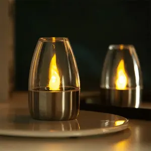2-pack solar-powered candle lights, tabletop decorative lights, flameless flickering, waterproof design, automatic switch, create a romantic atmosphere, suitable for lanterns, gardens, camping, parties and home décor