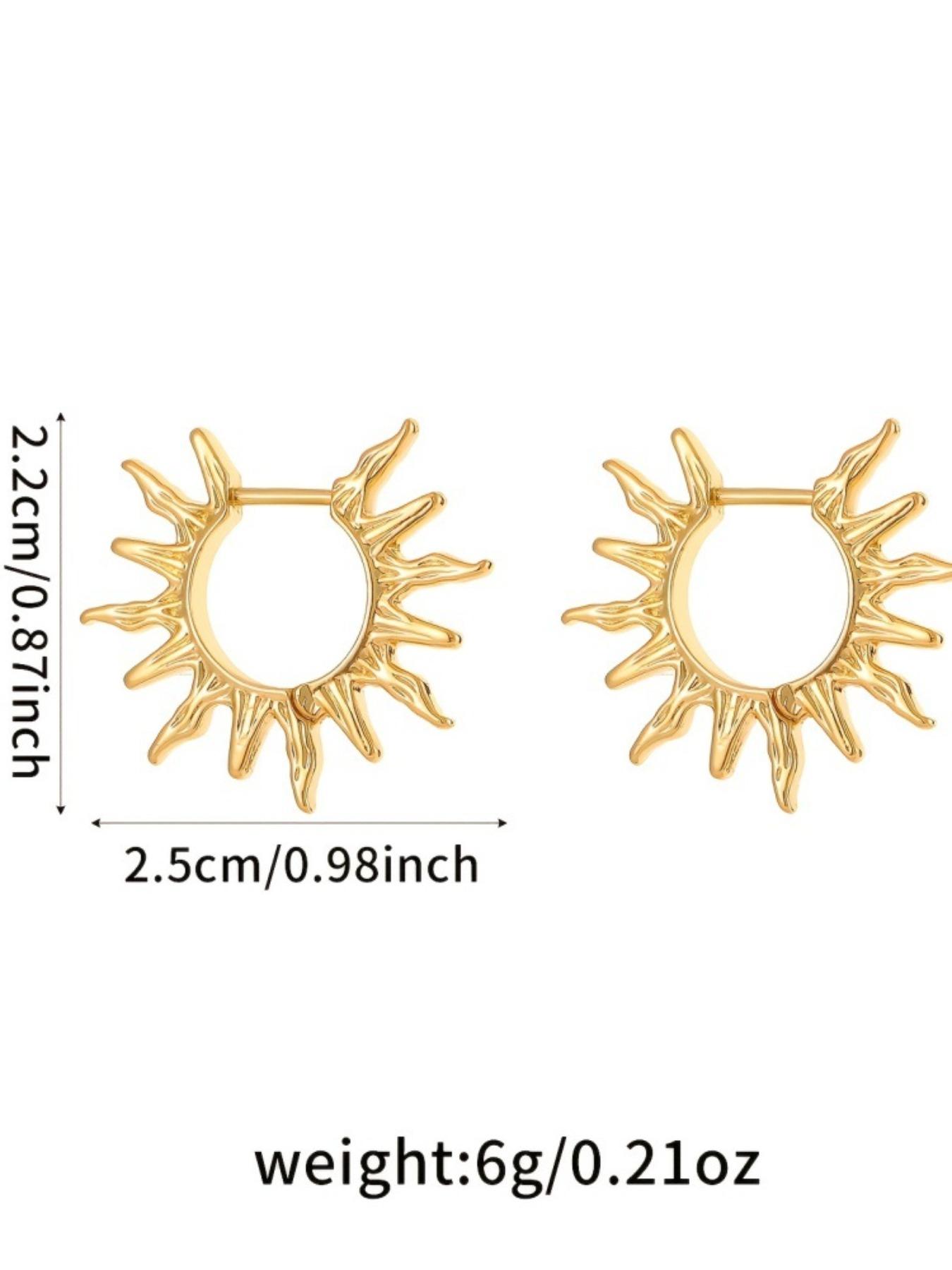 Bohemian Style Beach Inspired Sunflower Earrings, Unisex Daily & Vacation Jewelry, Boho Style Jewelry, Affordable Holiday Gift, All-Season Wear, Elegant Craftsmanship, Fruit Veggie Earrings