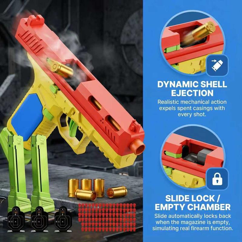 Soft Bullet Gun, Automatic Shell Bullet Toy Gun, Educational Shooting Game Toy, Very Suitable for Outdoor Multiplayer Cooperative Games Under 8 Years Old