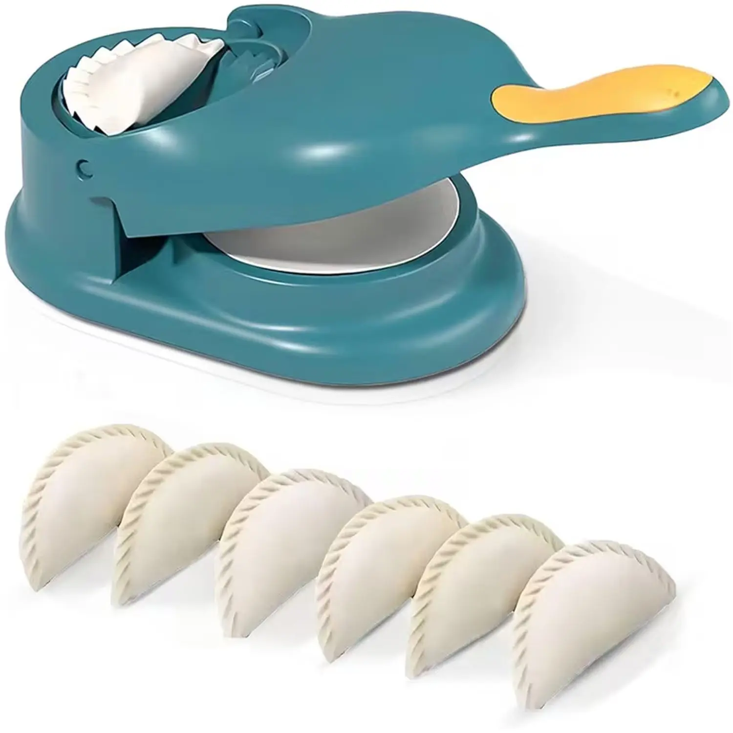 Two-In-One Dumpling Making Machine, Fully Automatic Manual Wrapper Pressing Tool, Ideal for Egg & Steamed Dumplings, Home Use Convenience