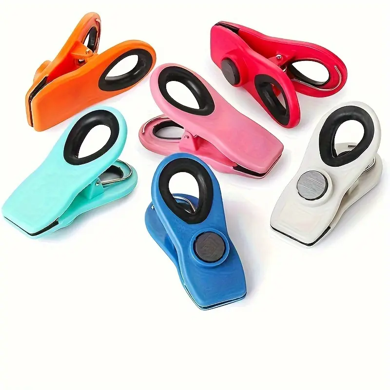3/6/9pcs Plastic Bag Clips: Multi-Functional Food Storage Clips, Airtight Sealing Clips for Various Plastic Bags And Snack Bags, Perfect for Kitchen Organization And Storage