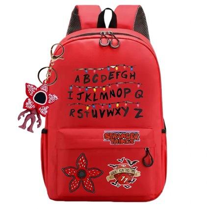 Stranger Things Backpack USB ChargingBackpack for Male and Female Students Fashionable and Versatile, Large Capacity