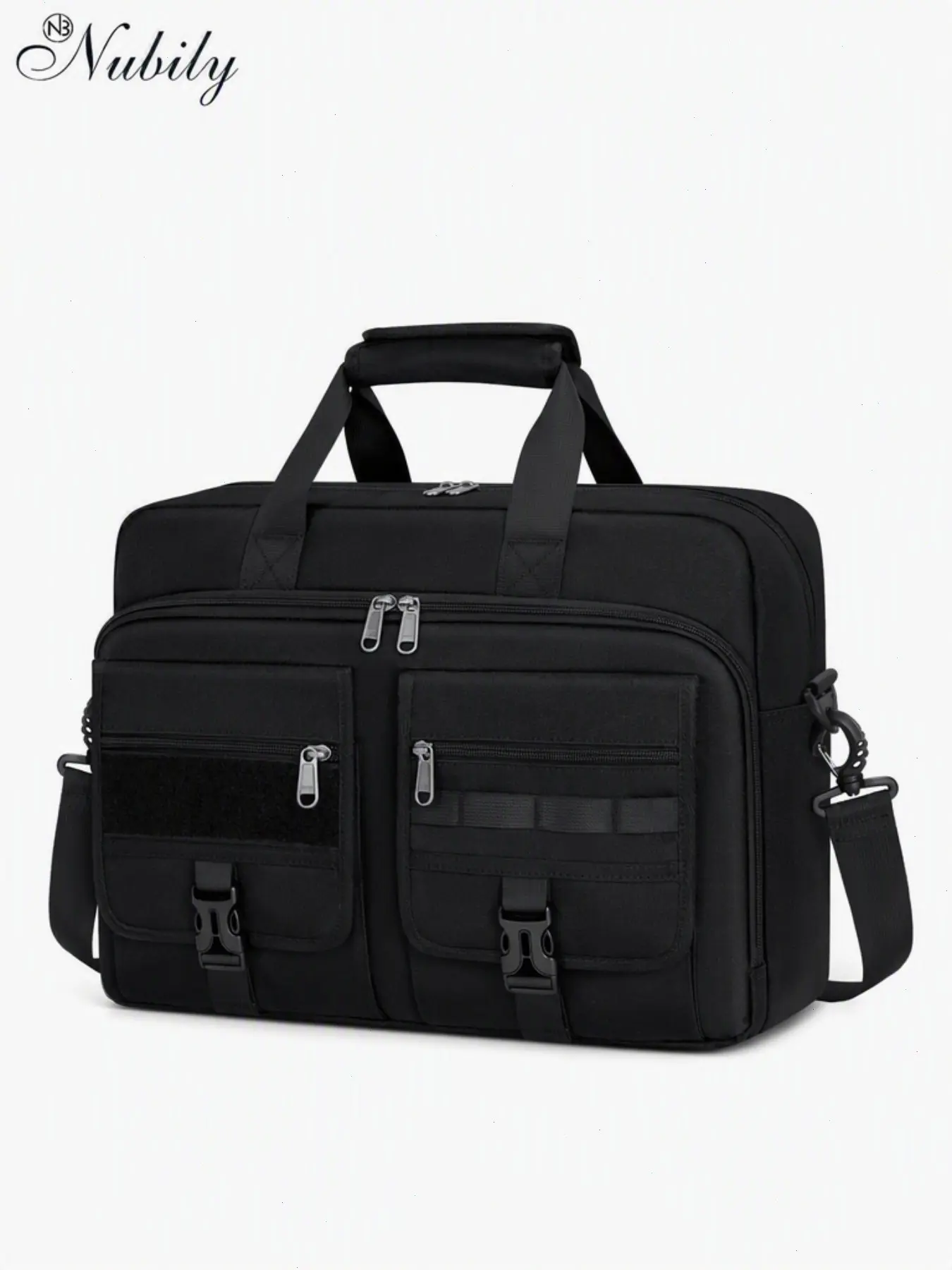 Tactical Laptop Bag for Men, Large Military Laptop Briefcase, 15.6/17.3 Inch Messenger Bag with Molle, Business Computer Bag, Tactical Shoulder Bag