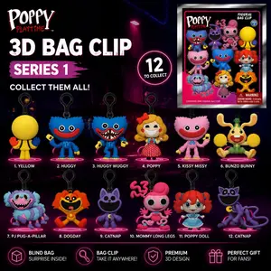 Poppy Playtime 3D Blind Bag Keychain, Huggy Wuggy Catnap Figure, Creepy Kawaii Backpack Clip, Gamer Gift, Collectible Keyring, Mystery Bag