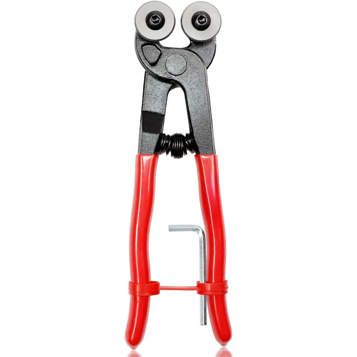 Glass Tile Pliers - Heavy-Duty Wheeled Glass Mosaic Pliers and HD Tile Pliers, Tile Cutting Pliers, Soft Grip Handle - Trimming Pliers, Plier-Type Cutting Tool ( 7inch Wheeled Glass Mosaic Pliers)