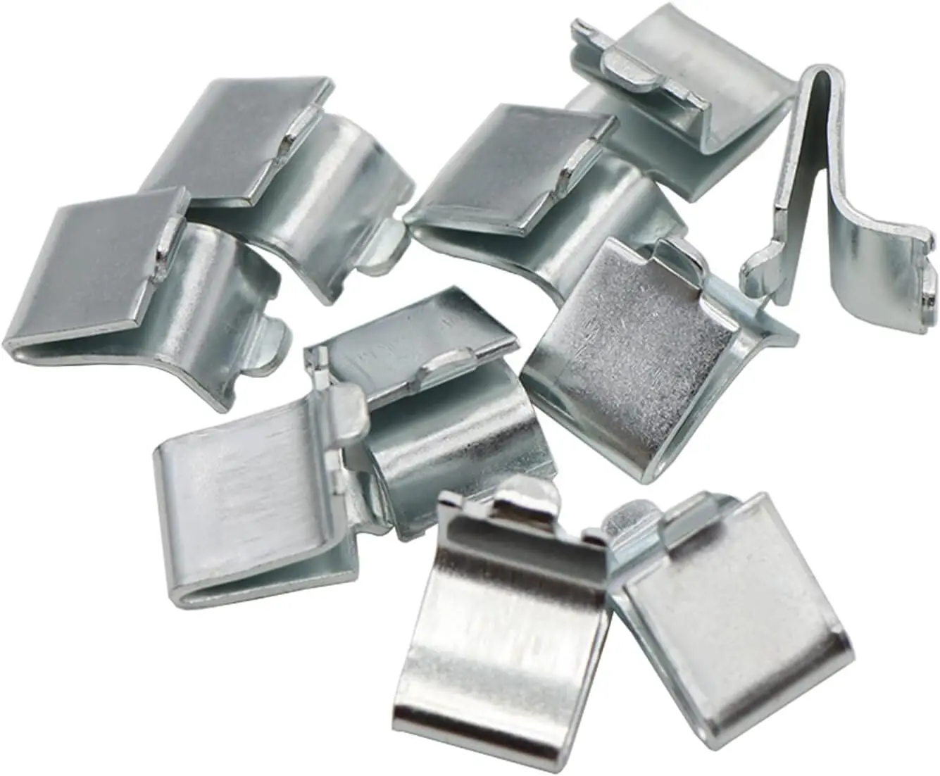 14-Piece Galvanized Steel Shelf Support Clips - 23-Gauge Adjustable, Easy & Hands-Free Install for Metal and Wood Shelves