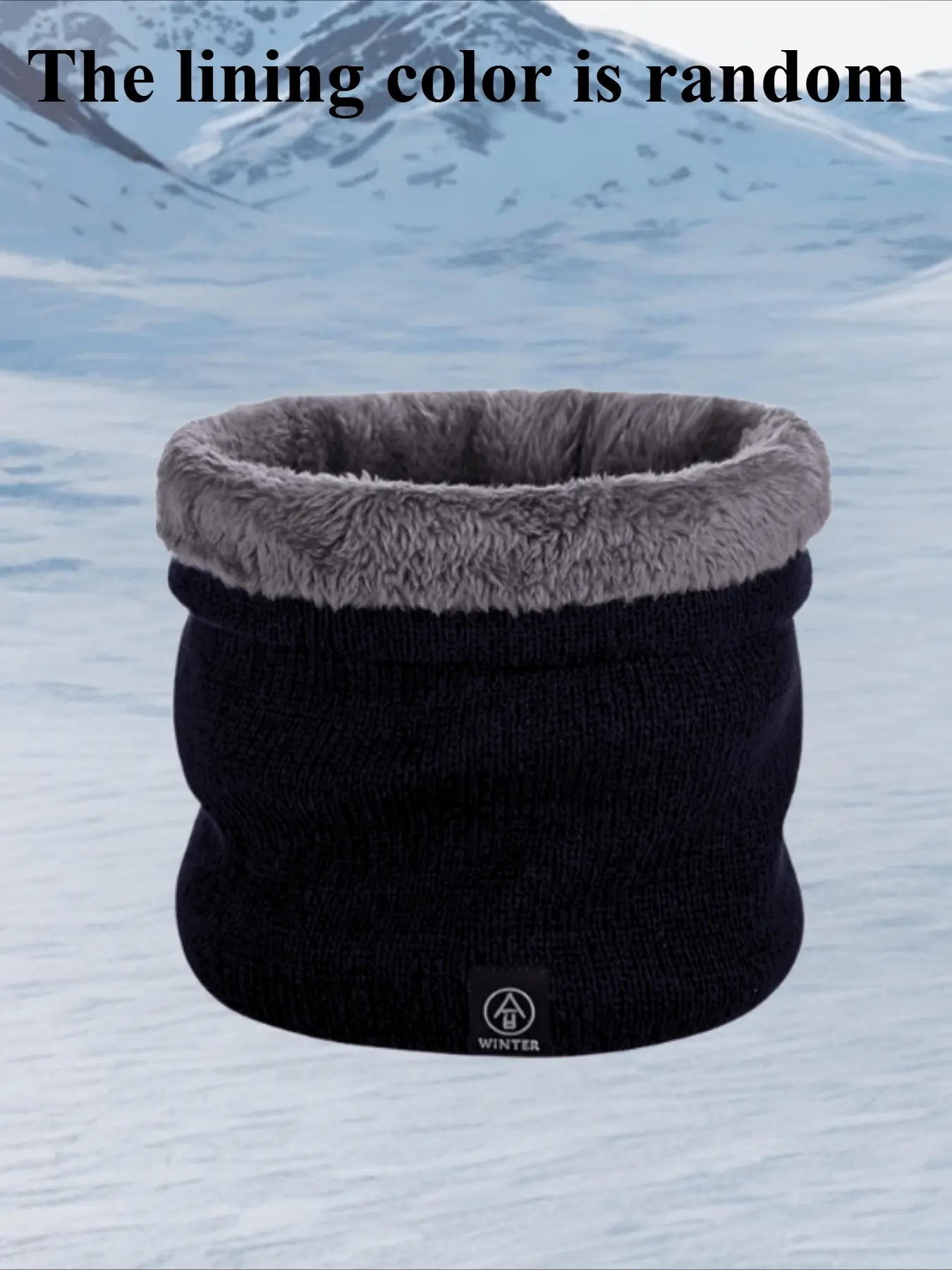 1 elegant fiber scarf - stretchable knitted neck circumference - men's and women's styles - warm - suitable for outdoor wear, holiday gifts The lining color is random