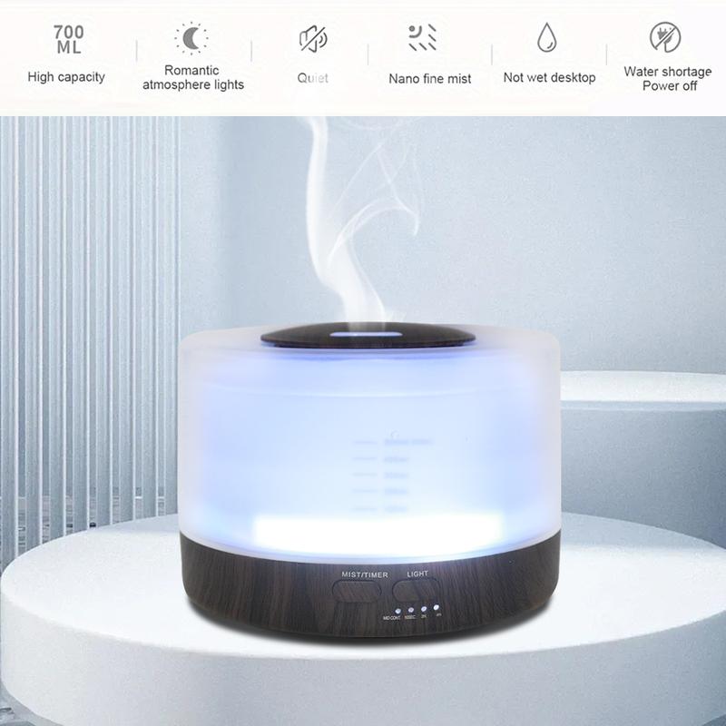 16.91oz 5-in-1 Essential Oil Diffuser for Clean Air, Humidity Control & Calming Aromas (Includes 6 Oils, Auto-Off Timer)