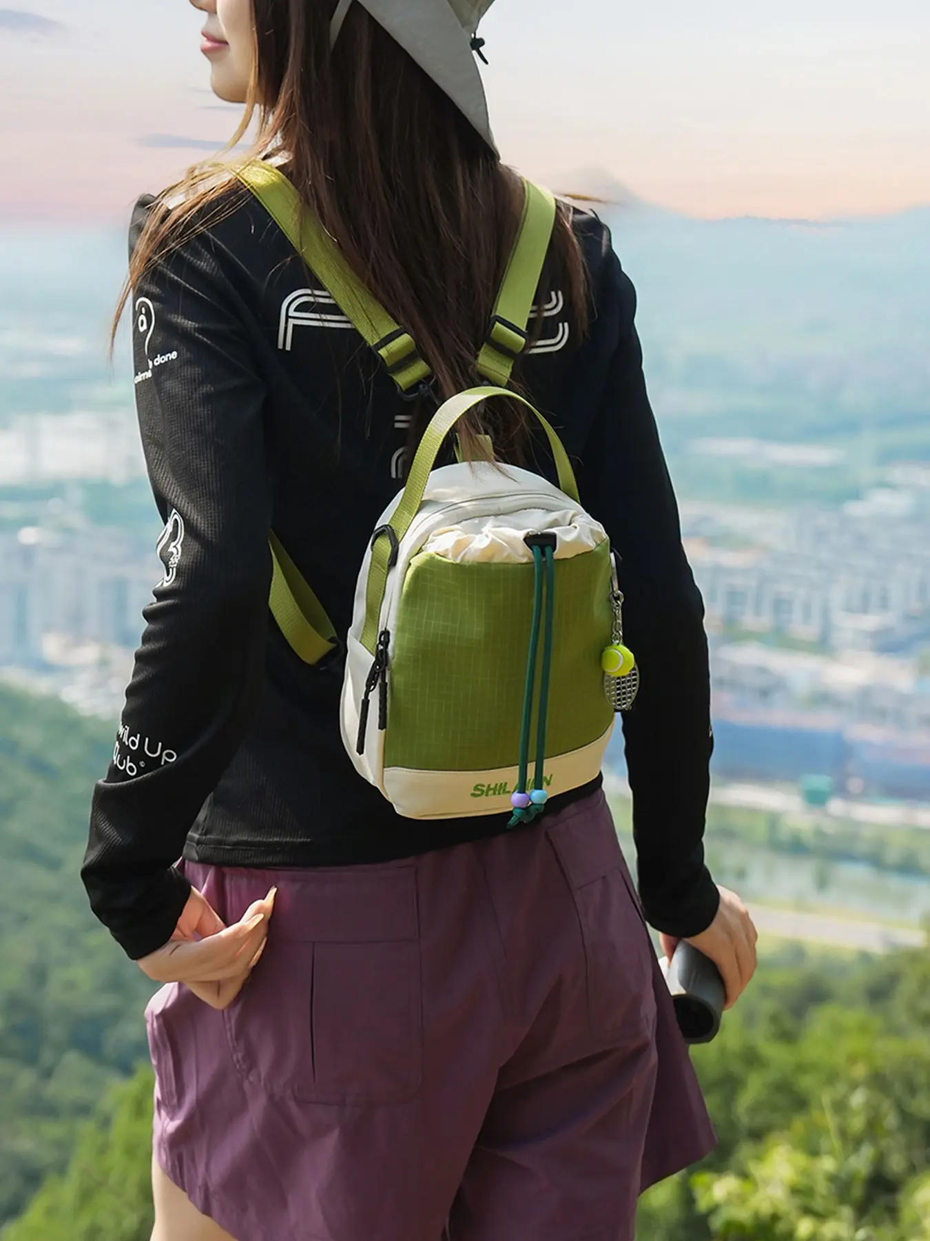 Outdoor Gingham Mini Backpack, Durable Lightweight Design, Adjustable Straps, Multiple Carrying Options, Perfect for Daily Use & Hiking