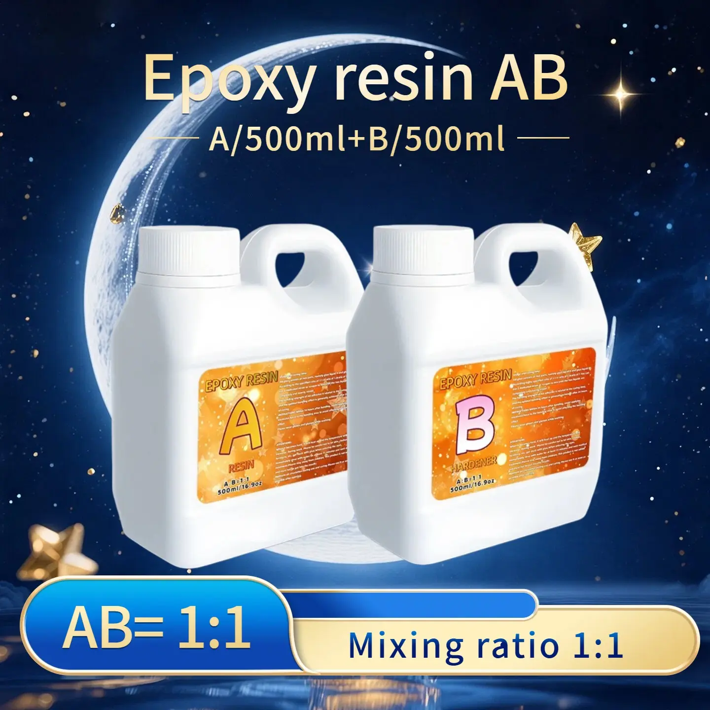33.8oz/1000ML Epoxy Resin Kit, Easy Mix, High Gloss, Odorless, Ideal for DIY Crafts, Jewelry, Art Coating, Perfect for Creative Projects