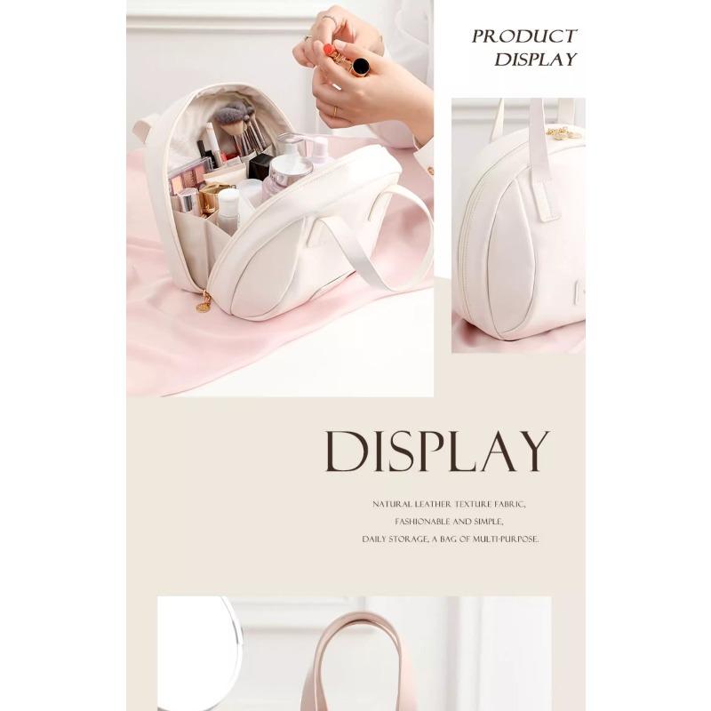 Portable toiletry bag with large capacity, outdoor travel, beach, date touch-up, cosmetics storage shell bag